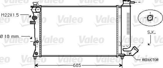 Valeo 734445 - Радиатор, охлаждение двигателя autosila-amz.com