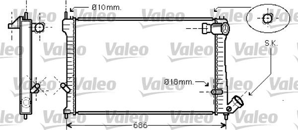Valeo 734455 - Радиатор, охлаждение двигателя autosila-amz.com