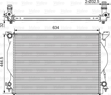 Valeo 734419 - Радиатор, охлаждение двигателя autosila-amz.com