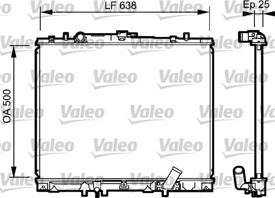 Valeo 734424 - Радиатор, охлаждение двигателя autosila-amz.com