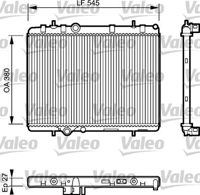 Valeo 734423 - Радиатор, охлаждение двигателя autosila-amz.com