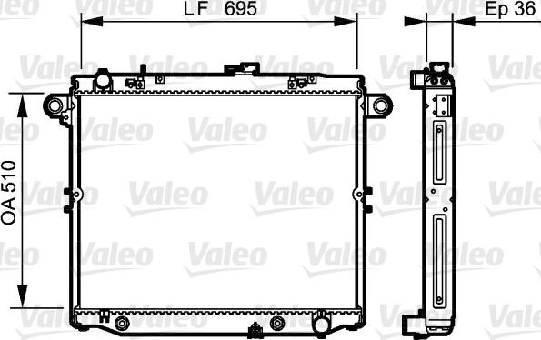 Valeo 734190 - Радиатор, охлаждение двигателя autosila-amz.com