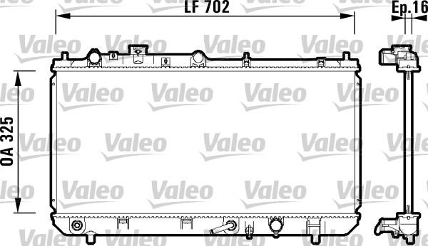 Valeo 734124 - Радиатор, охлаждение двигателя autosila-amz.com