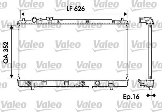 Valeo 734126 - Радиатор, охлаждение двигателя autosila-amz.com