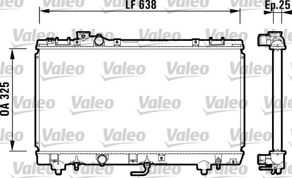 Valeo 734176 - Радиатор, охлаждение двигателя autosila-amz.com