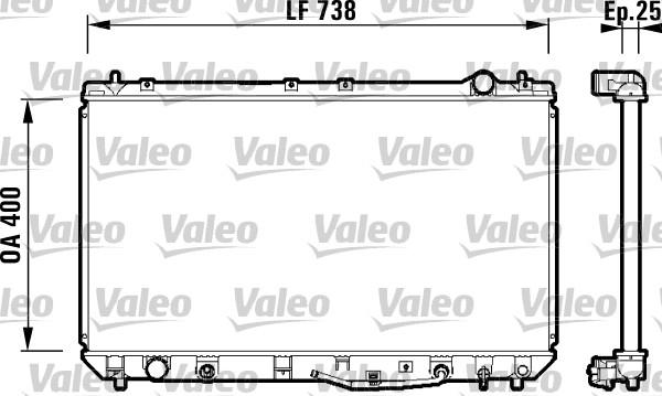 Valeo 734177 - Радиатор, охлаждение двигателя autosila-amz.com