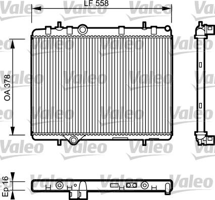 Valeo 734366 - Радиатор, охлаждение двигателя autosila-amz.com