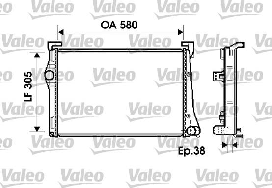 Valeo 734361 - Радиатор охл. Punto II 1.3 Diesel 06/03- autosila-amz.com