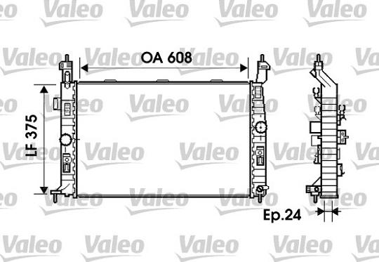 Valeo 734384 - Радиатор, охлаждение двигателя autosila-amz.com