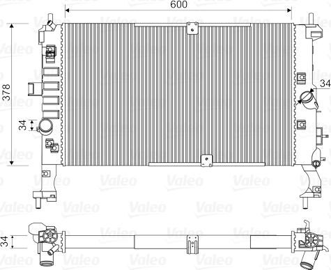 Valeo 734386 - Радиатор, охлаждение двигателя autosila-amz.com