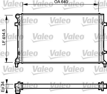 Valeo 734335 - Радиатор, охлаждение двигателя autosila-amz.com