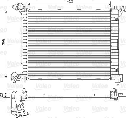 Valeo 734329 - Радиатор, охлаждение двигателя autosila-amz.com