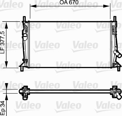 Valeo 734321 - Радиатор, охлаждение двигателя autosila-amz.com