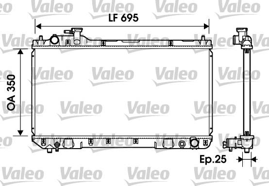 Valeo 734216 - Радиатор, охлаждение двигателя autosila-amz.com