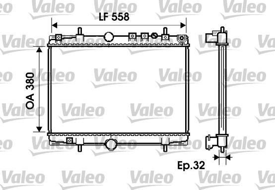 Valeo 734281 - Радиатор, охлаждение двигателя autosila-amz.com