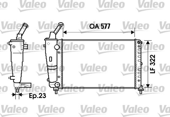 Valeo 734237 - Радиатор, охлаждение двигателя autosila-amz.com