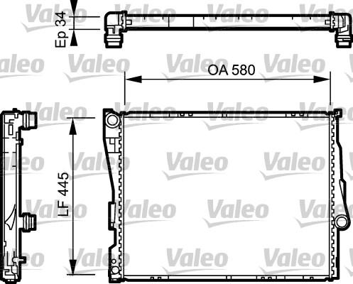 Valeo 734276 - Радиатор, охлаждение двигателя autosila-amz.com