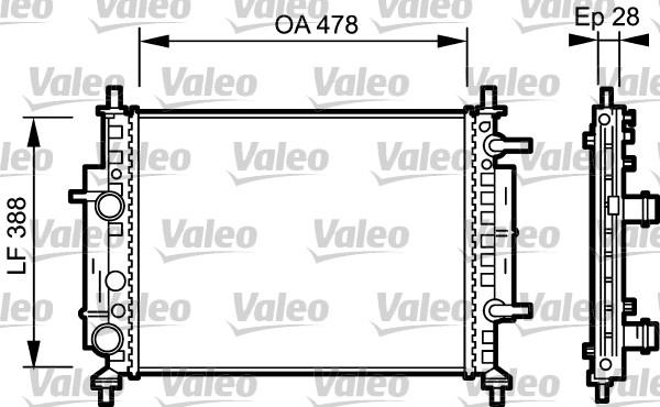 Valeo 734768 - Радиатор, охлаждение двигателя autosila-amz.com