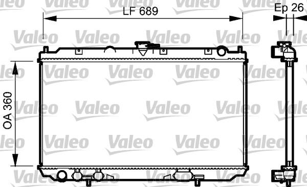 Valeo 734708 - Радиатор, охлаждение двигателя autosila-amz.com