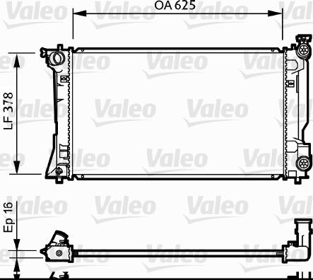 Valeo 734712 - Радиатор, охлаждение двигателя autosila-amz.com