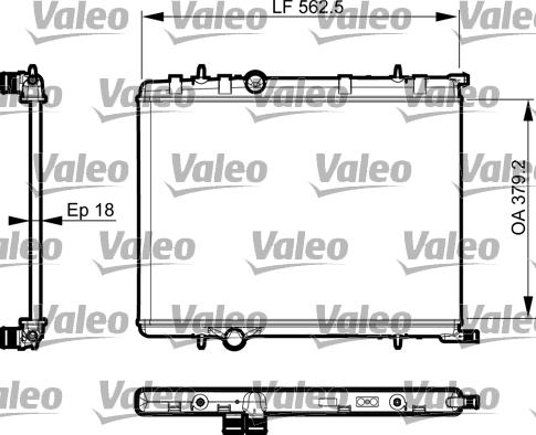 Valeo 735496 - Радиатор, охлаждение двигателя autosila-amz.com