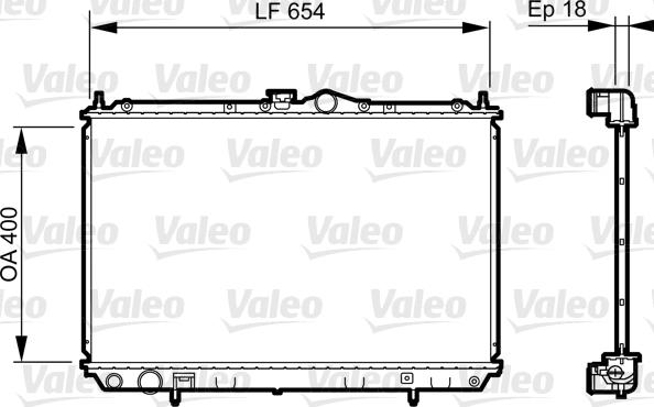 Valeo 735497 - Радиатор, охлаждение двигателя autosila-amz.com