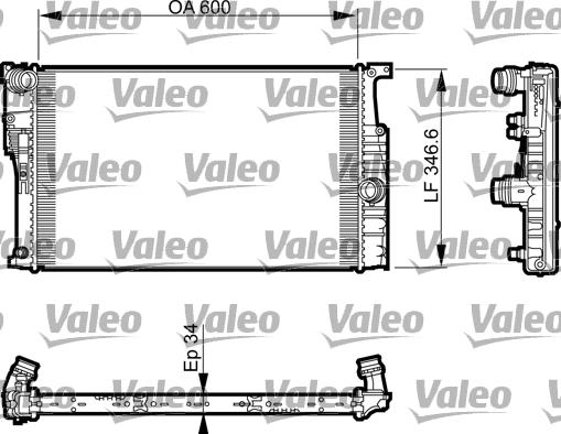 Valeo 735456 - Радиатор, охлаждение двигателя autosila-amz.com