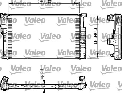 Valeo 735464 - Радиатор, охлаждение двигателя autosila-amz.com