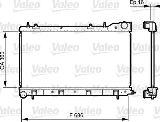 Valeo 735404 - Радиатор, охлаждение двигателя autosila-amz.com