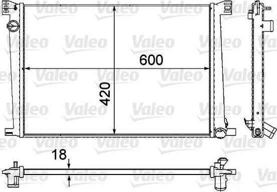 Valeo 735480 - Радиатор, охлаждение двигателя autosila-amz.com