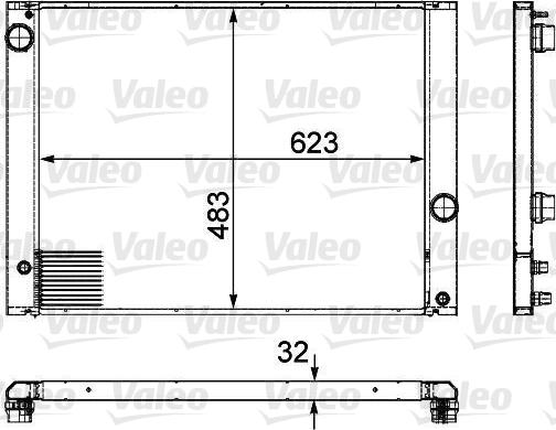 Valeo 735476 - Радиатор, охлаждение двигателя autosila-amz.com