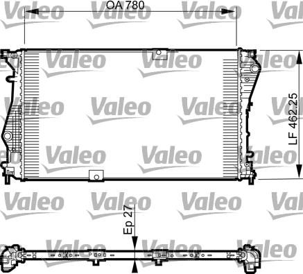Valeo 735599 - Радиатор, охлаждение двигателя autosila-amz.com