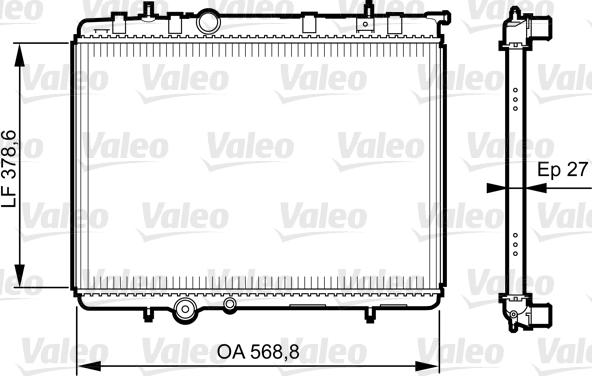 Valeo 735598 - Радиатор, охлаждение двигателя autosila-amz.com