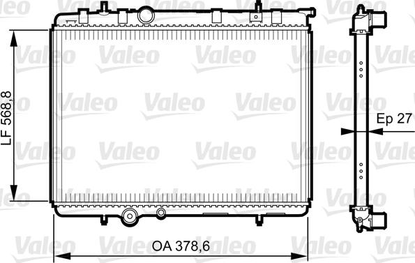 Valeo 735597 - Радиатор, охлаждение двигателя autosila-amz.com