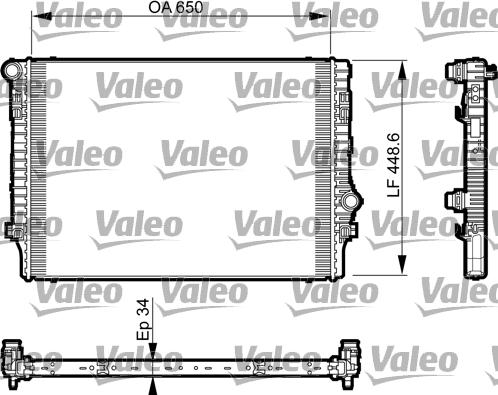 Valeo 735548 - Радиатор, охлаждение двигателя autosila-amz.com