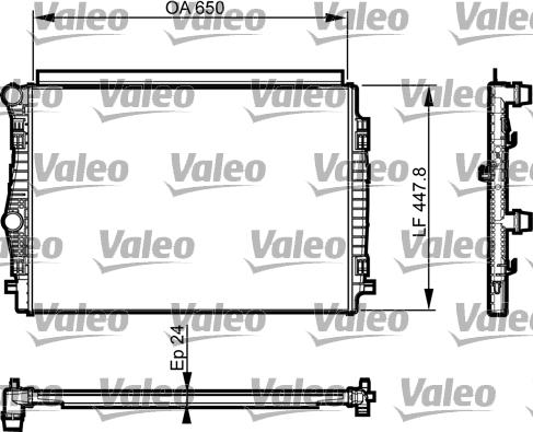 Valeo 735559 - Радиатор, охлаждение двигателя autosila-amz.com