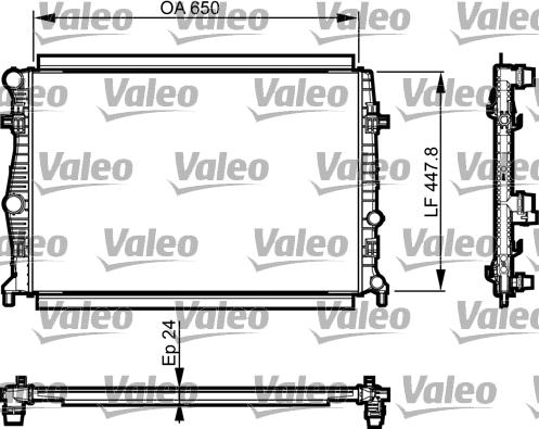 Valeo 735556 - Радиатор, охлаждение двигателя autosila-amz.com