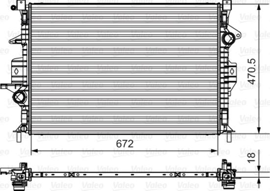 Valeo 735550 - Радиатор двигателя (manualna) VOLVO V40 1.6/1.6D/2.0D 03.12- autosila-amz.com