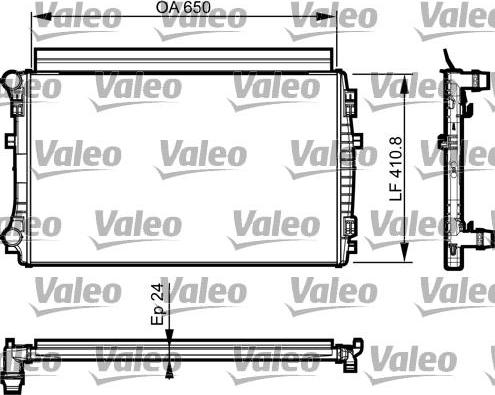 Valeo 735558 - Радиатор, охлаждение двигателя autosila-amz.com