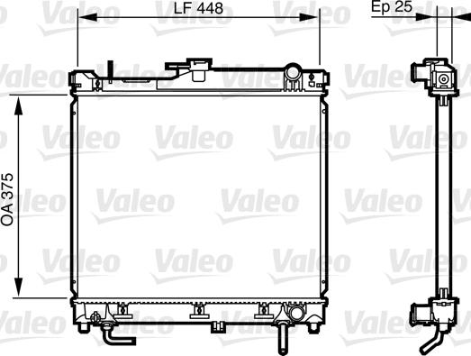 Valeo 735578 - Радиатор, охлаждение двигателя autosila-amz.com