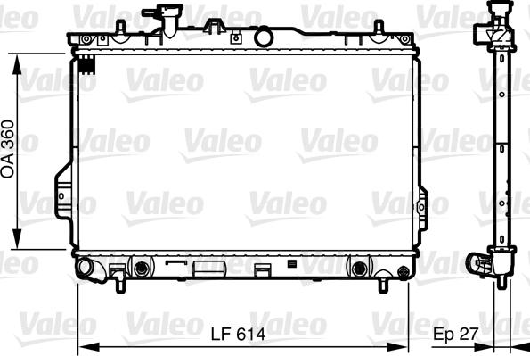 Valeo 735606 - Радиатор, охлаждение двигателя autosila-amz.com