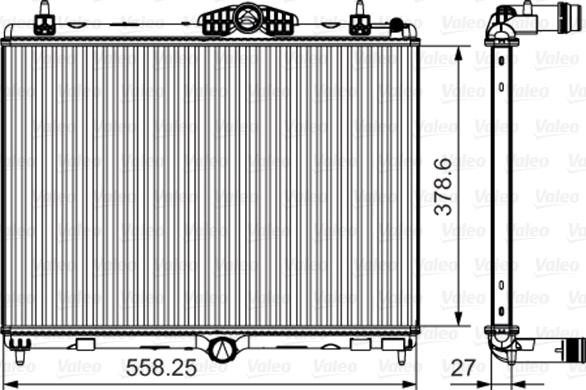 Valeo 735631 - Радиатор, охлаждение двигателя autosila-amz.com