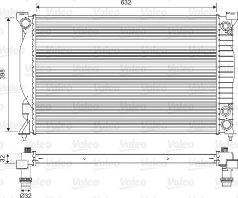 Valeo 735093 - Радиатор, охлаждение двигателя autosila-amz.com