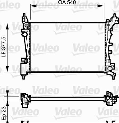 Valeo 735042 - Радиатор, охлаждение двигателя autosila-amz.com