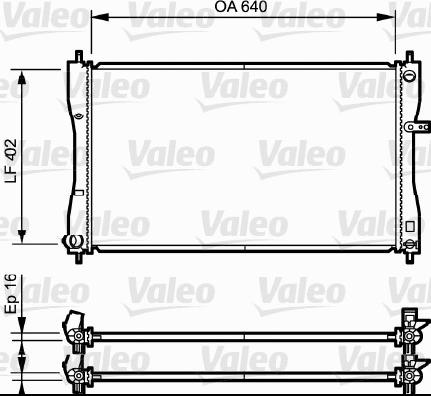 Valeo 735056 - Радиатор, охлаждение двигателя autosila-amz.com