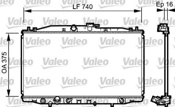 Valeo 735050 - Радиатор, охлаждение двигателя autosila-amz.com