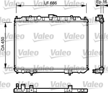 Valeo 735064 - Радиатор, охлаждение двигателя autosila-amz.com