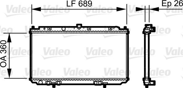 Valeo 735061 - Радиатор, охлаждение двигателя autosila-amz.com