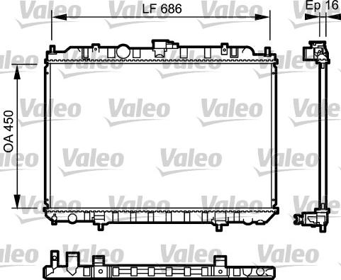 Valeo 735063 - Радиатор, охлаждение двигателя autosila-amz.com