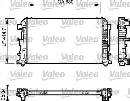 Valeo 735089 - Радиатор, охлаждение двигателя autosila-amz.com